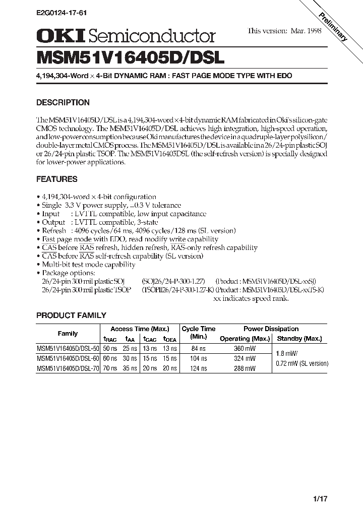 MSM51V16405D_992297.PDF Datasheet
