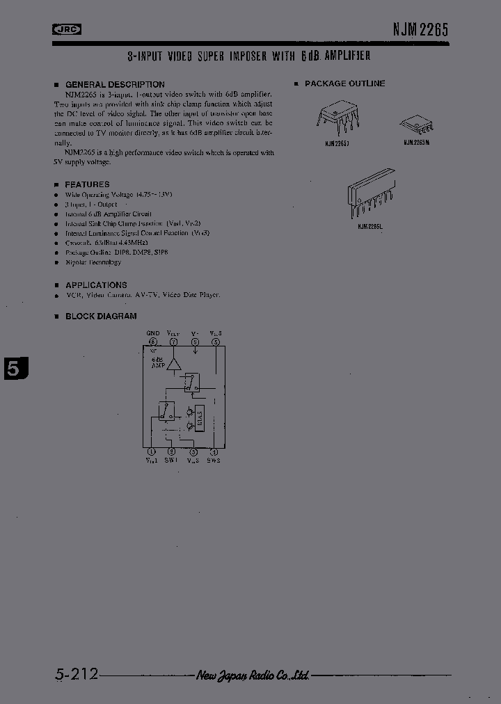 NJM2265_993092.PDF Datasheet