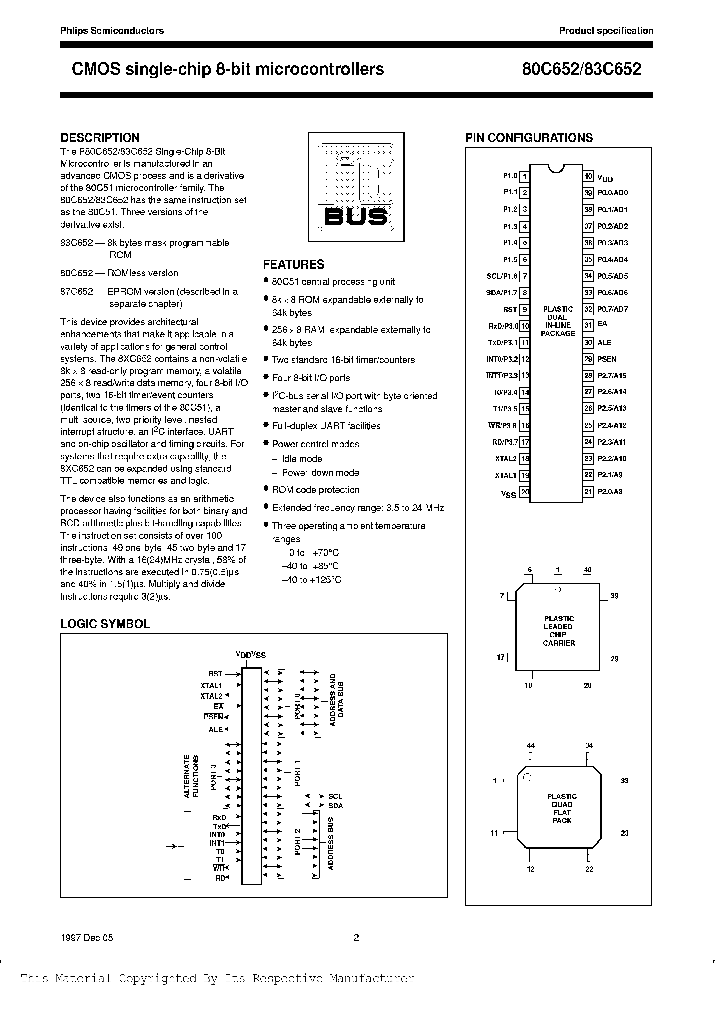 P80C652EBA_997887.PDF Datasheet