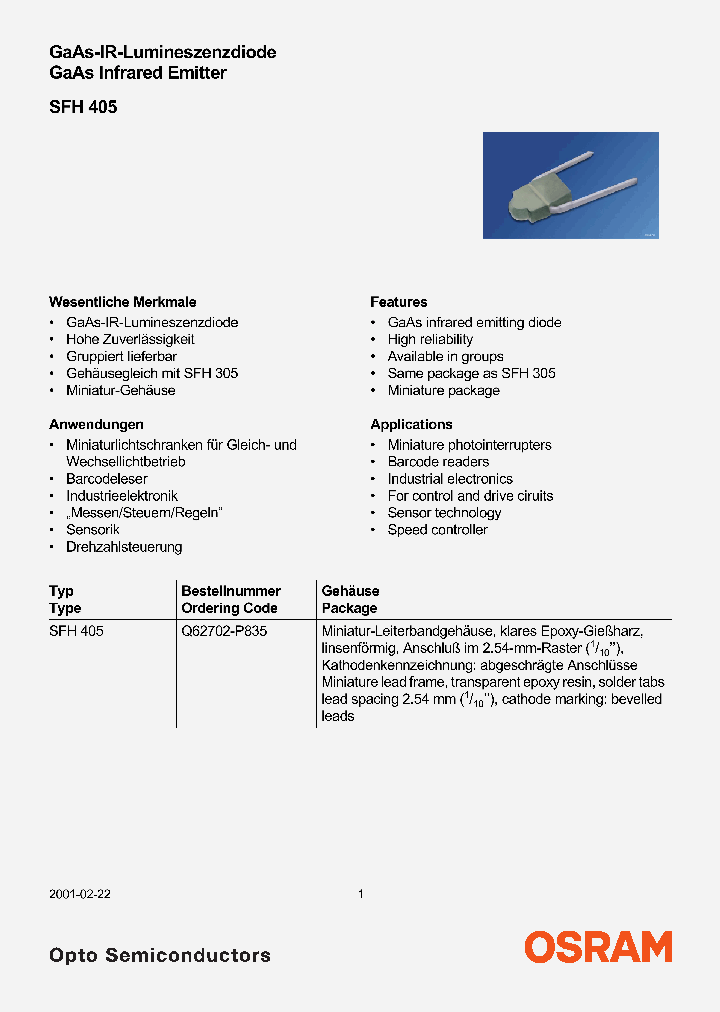 SFH405_1001992.PDF Datasheet