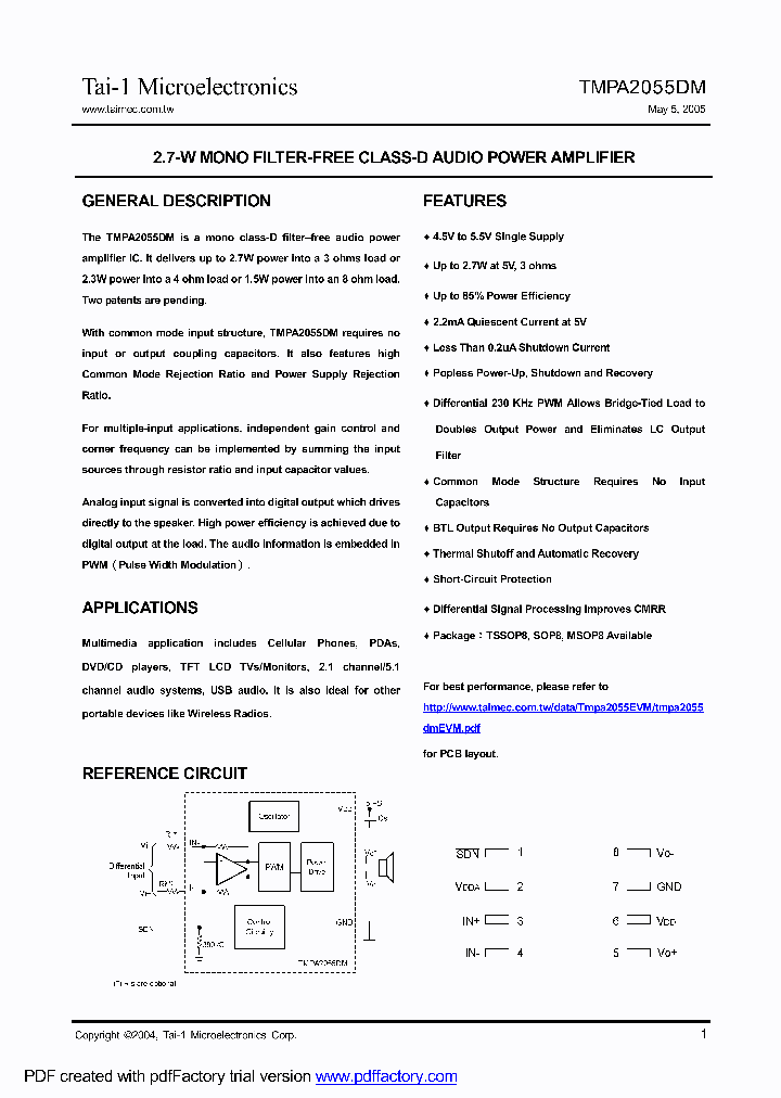 TMPA2055DM_1005847.PDF Datasheet