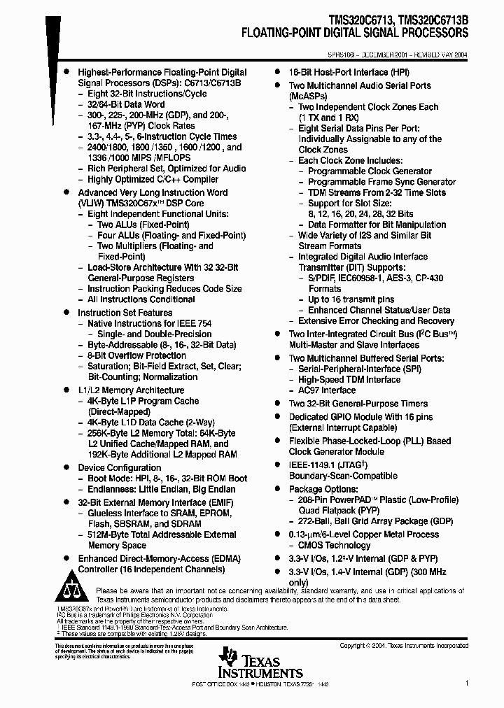 TMS320C6713B_1005877.PDF Datasheet