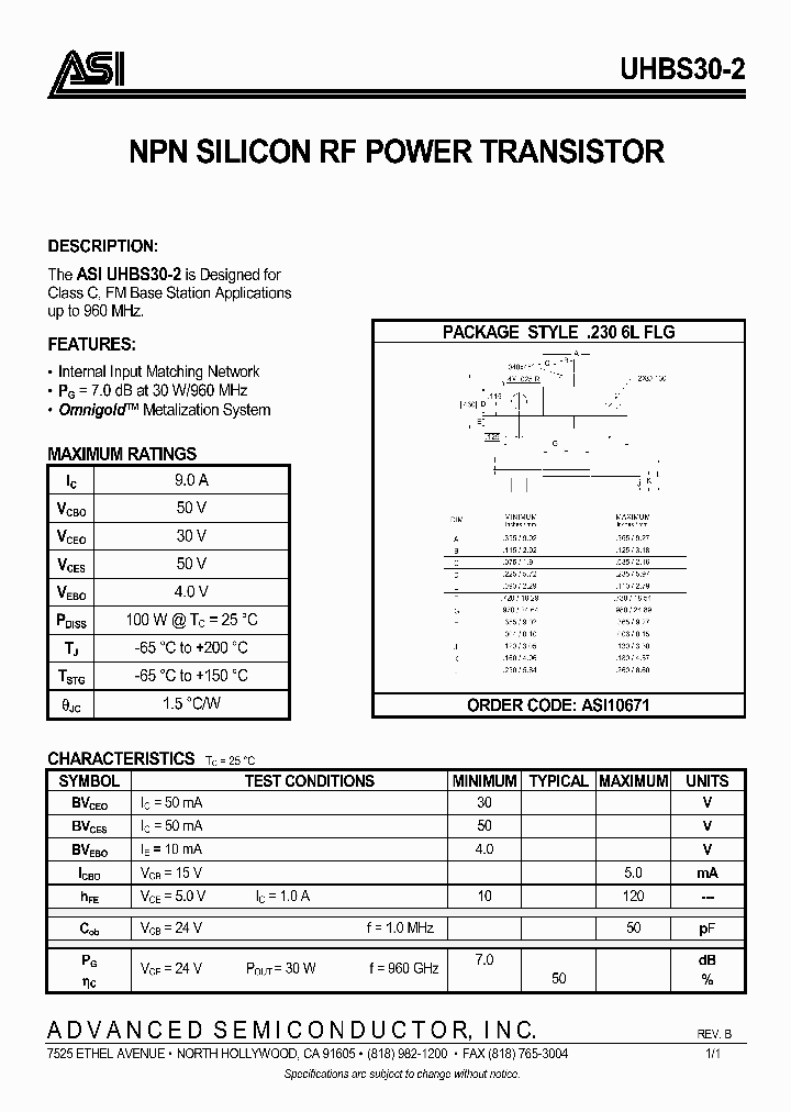 UHBS302_1006803.PDF Datasheet