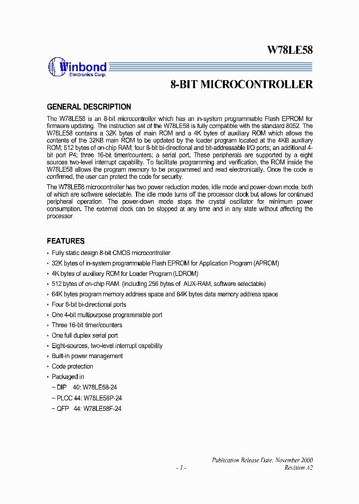 W78LE58_1007472.PDF Datasheet