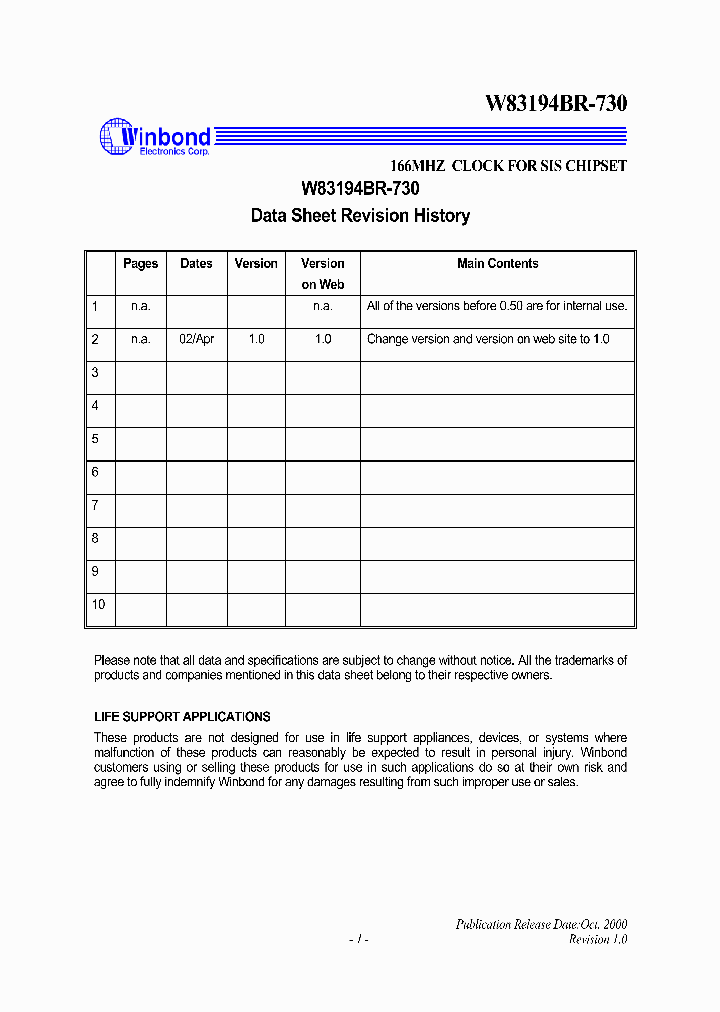 W83194BR-730_1007494.PDF Datasheet
