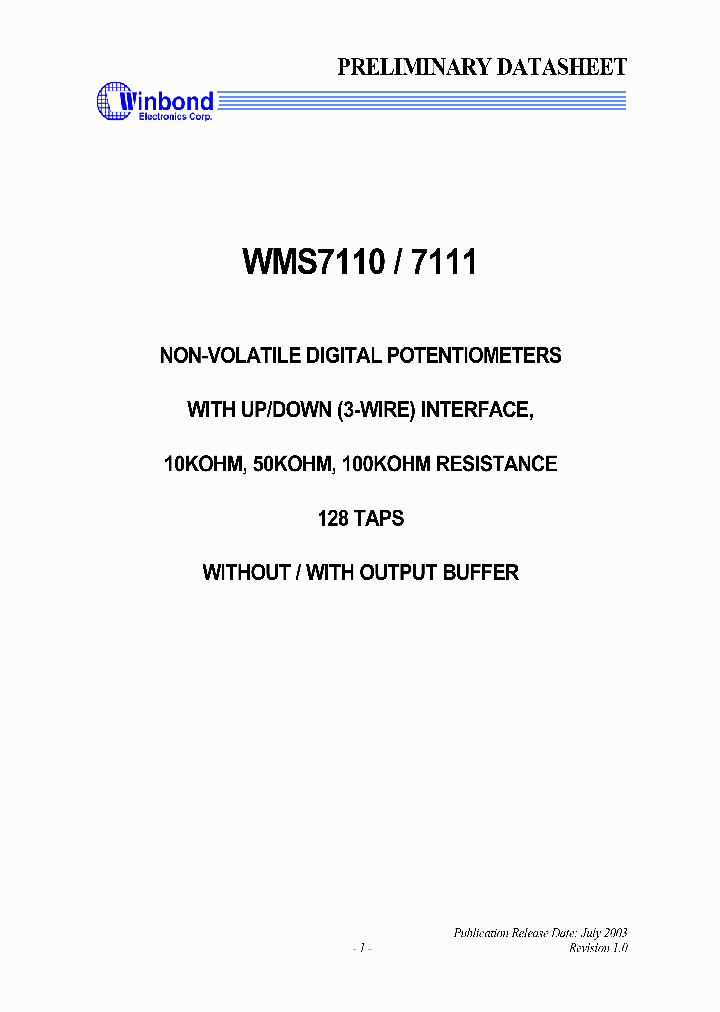 WMS7111_1007720.PDF Datasheet