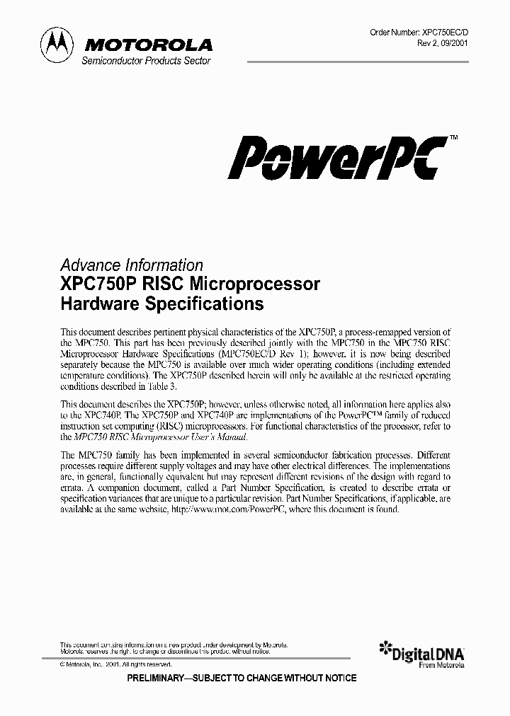 XPC750ED_943407.PDF Datasheet