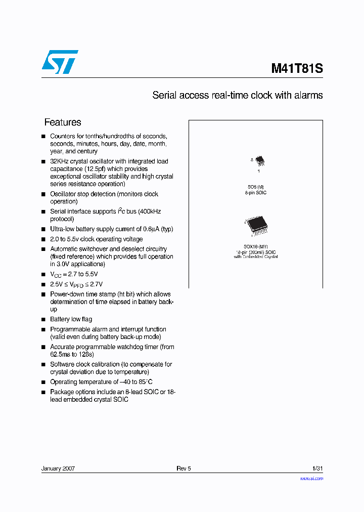M41T81S07_4927365.PDF Datasheet