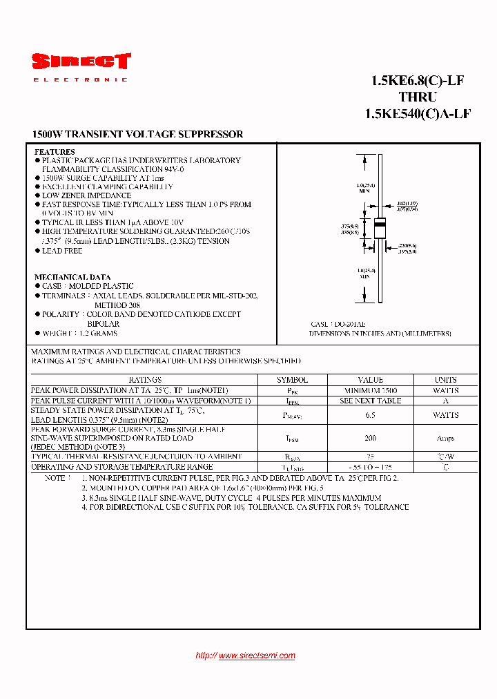 15KE43-LF_4928430.PDF Datasheet