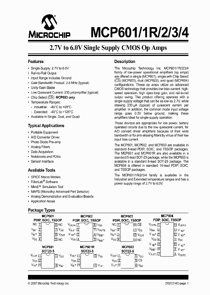 MCP603T-ICH_4928885.PDF Datasheet