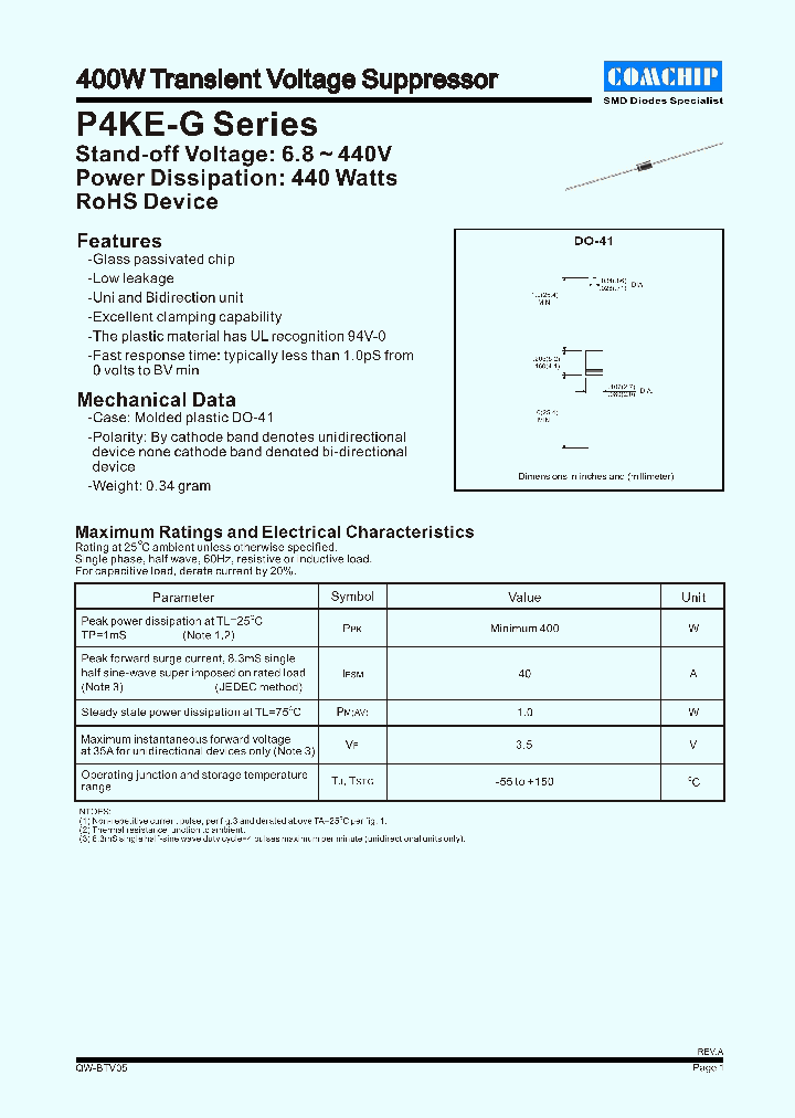 P4KE180-G_4931985.PDF Datasheet
