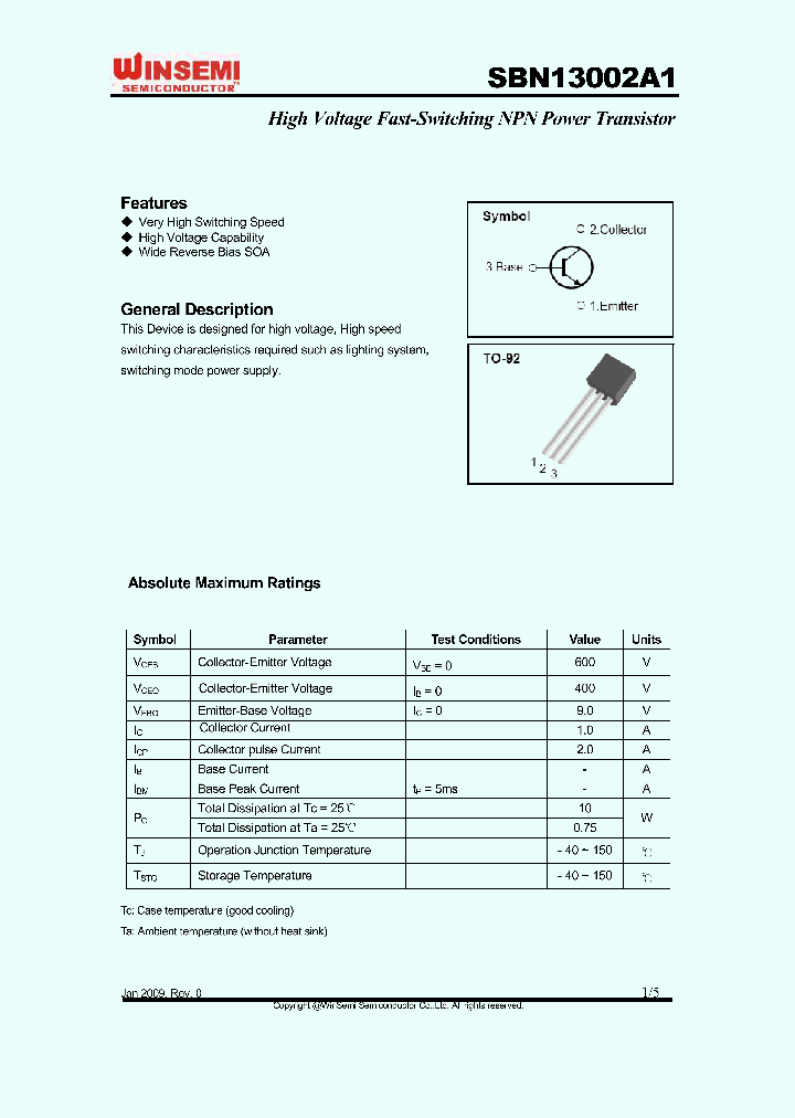 SBN13002A1_4933511.PDF Datasheet