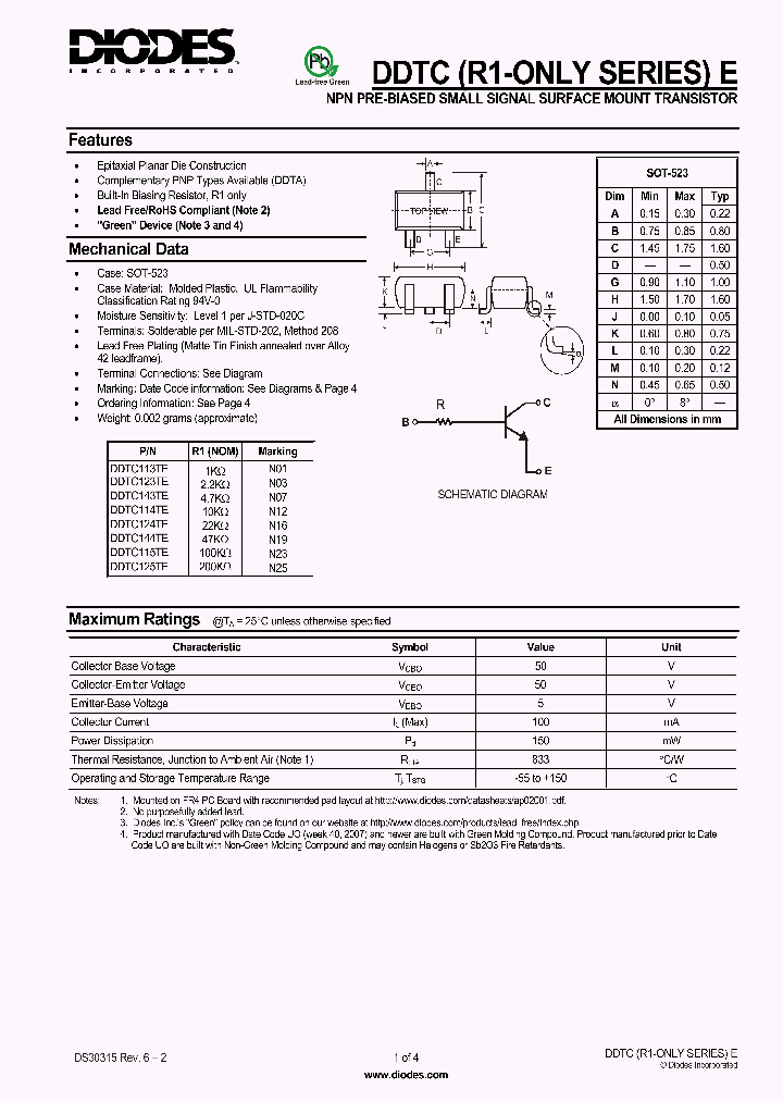 DDTC113TE_4935153.PDF Datasheet