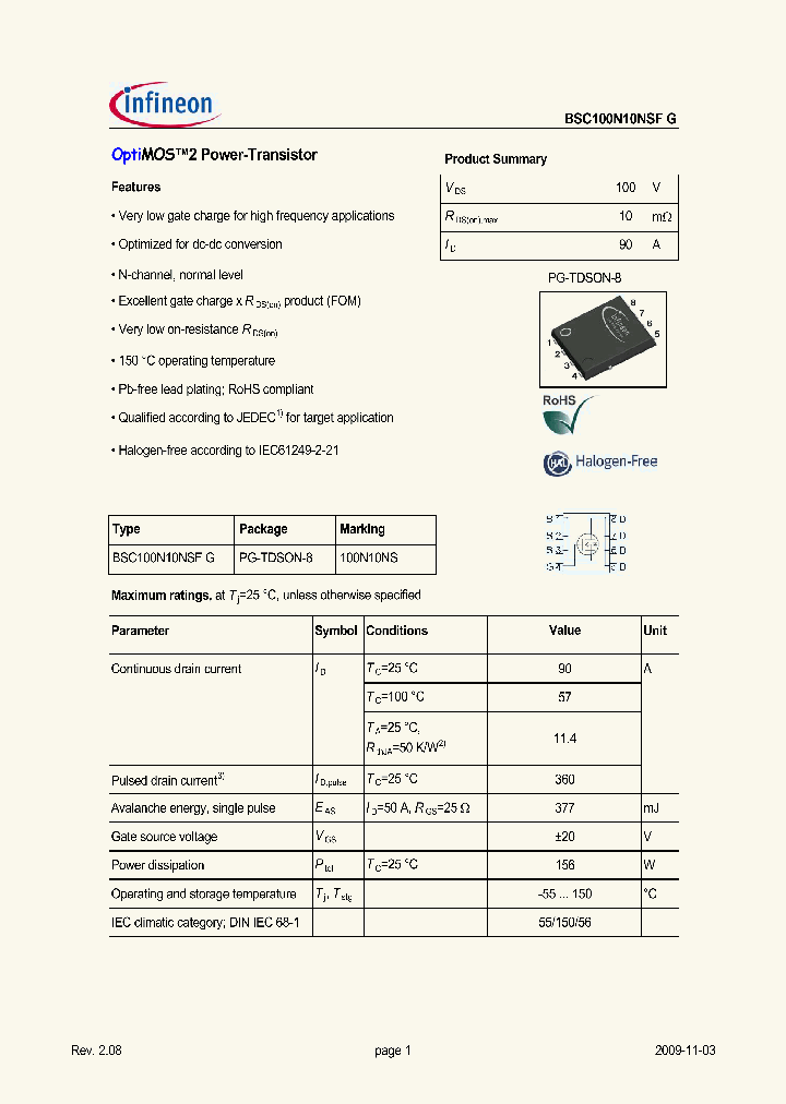 BSC100N10NSFG_4948304.PDF Datasheet