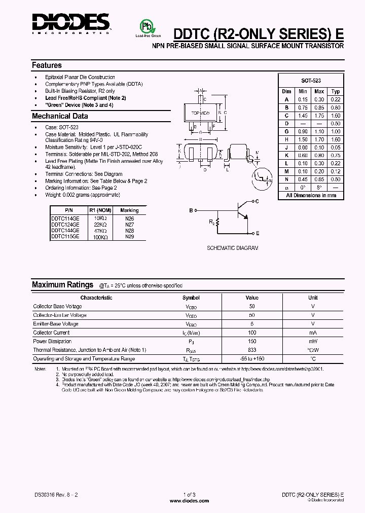 DDTC114GE2_4950641.PDF Datasheet