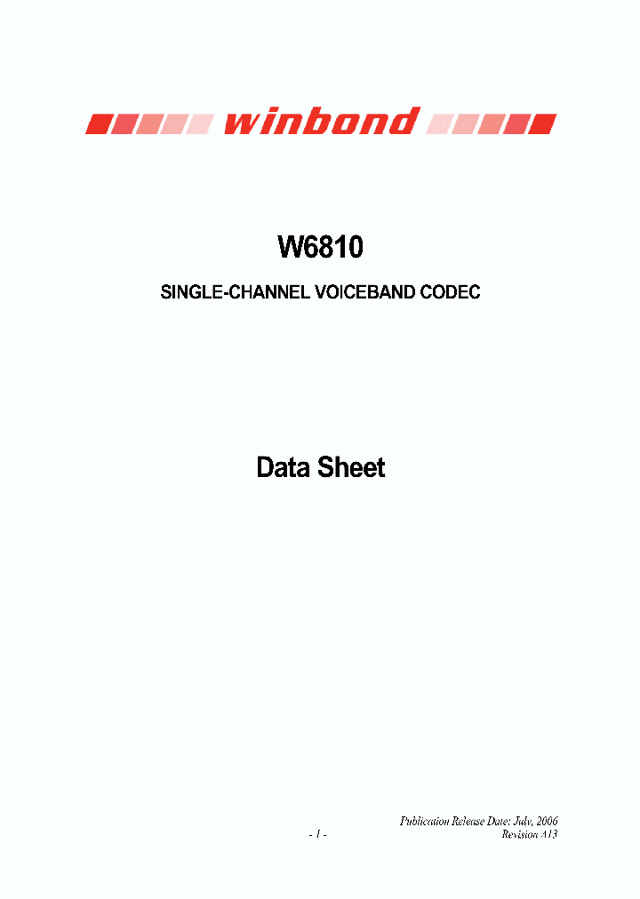 W681006_4958993.PDF Datasheet