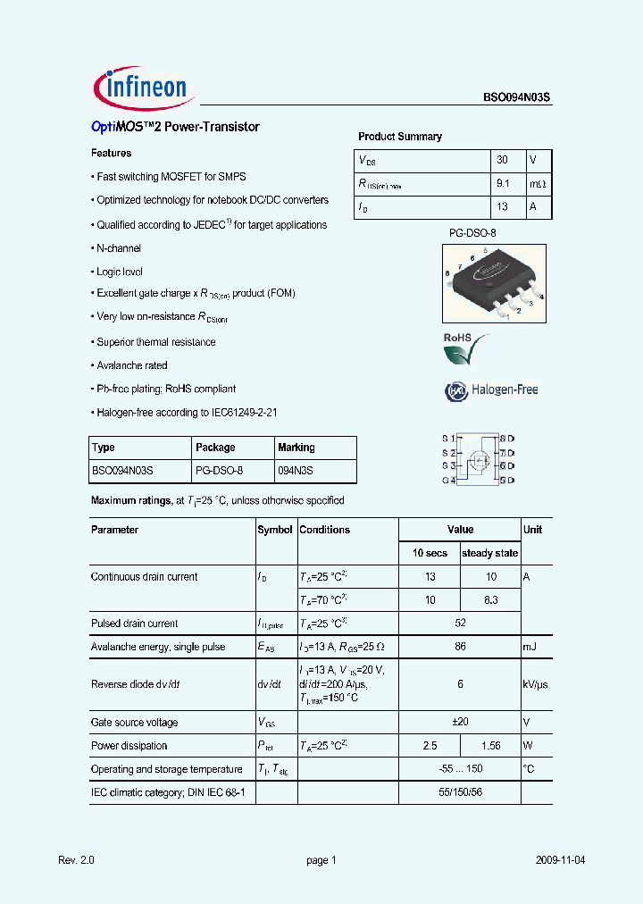 BSO094N03S09_4961835.PDF Datasheet