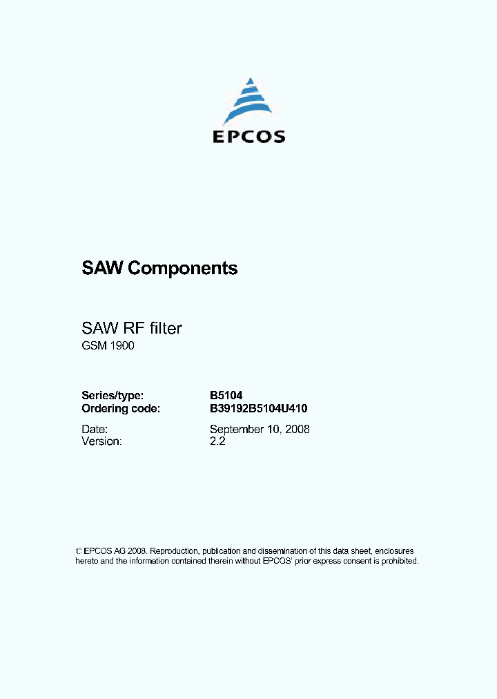 B39192B5104U410_4961955.PDF Datasheet