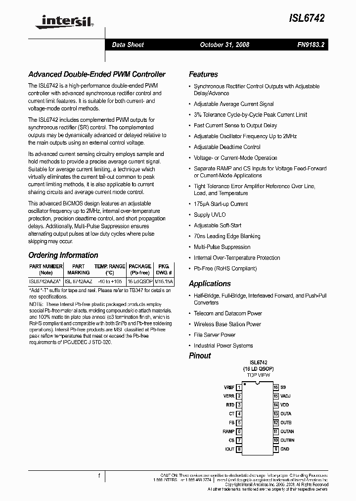 ISL6742AAZA_4964501.PDF Datasheet