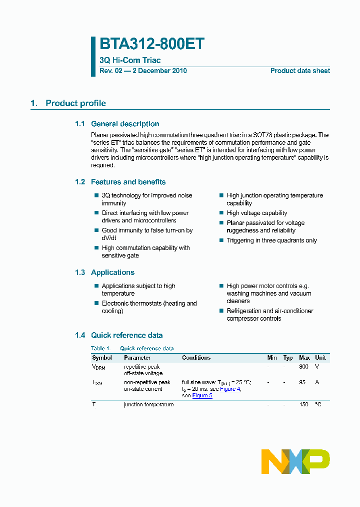 BTA312-800ET_4964977.PDF Datasheet