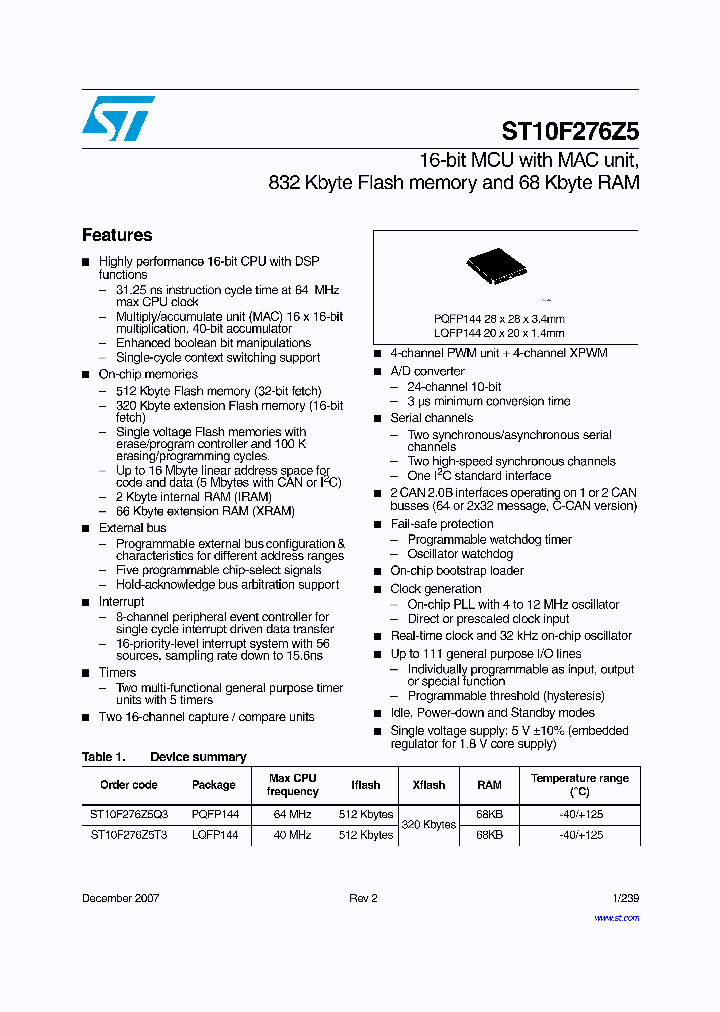 ST10F276Z5_4971068.PDF Datasheet