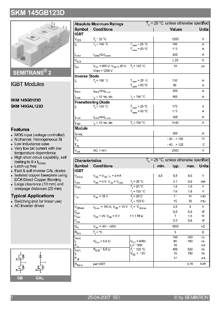 SKM145GB123D07_4971763.PDF Datasheet