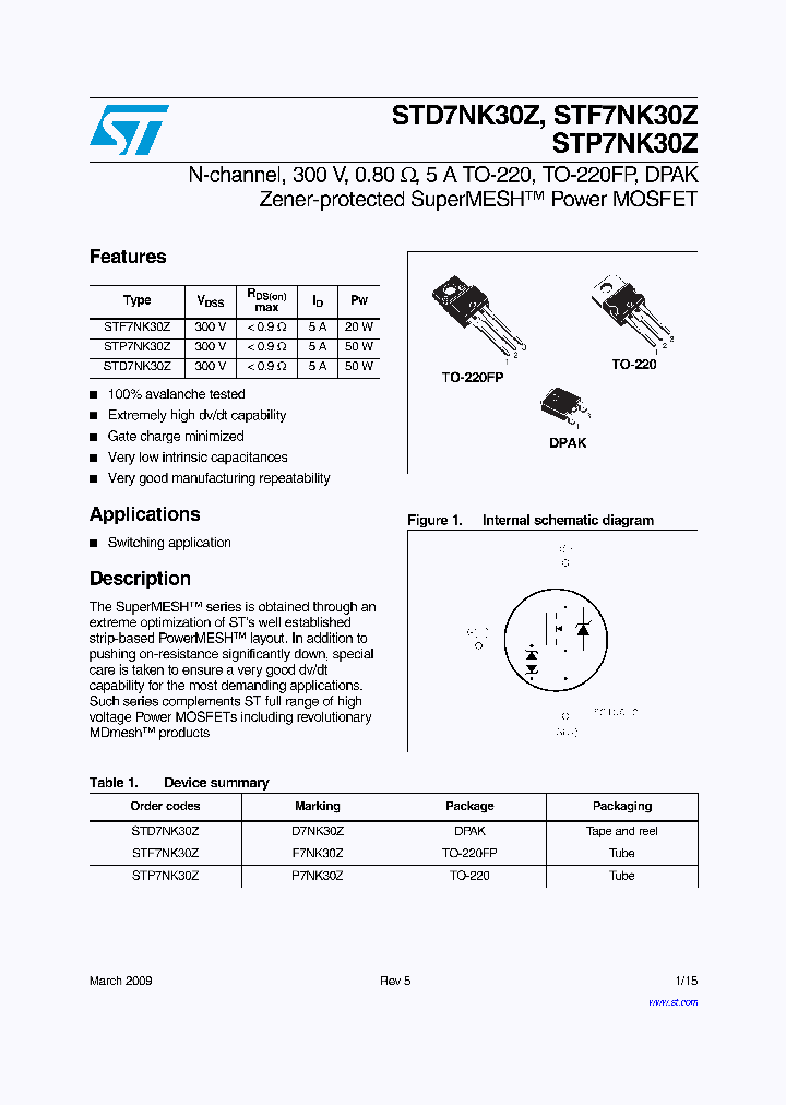 STP7NK30Z_4971905.PDF Datasheet