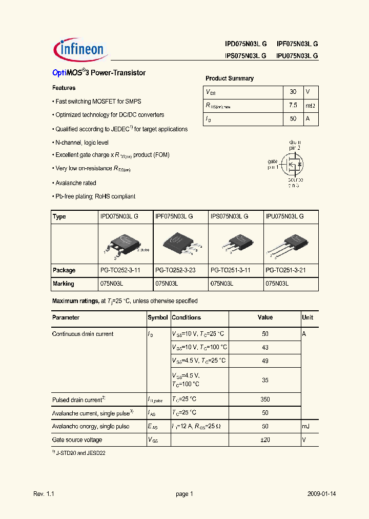 IPF075N03LG_4972701.PDF Datasheet