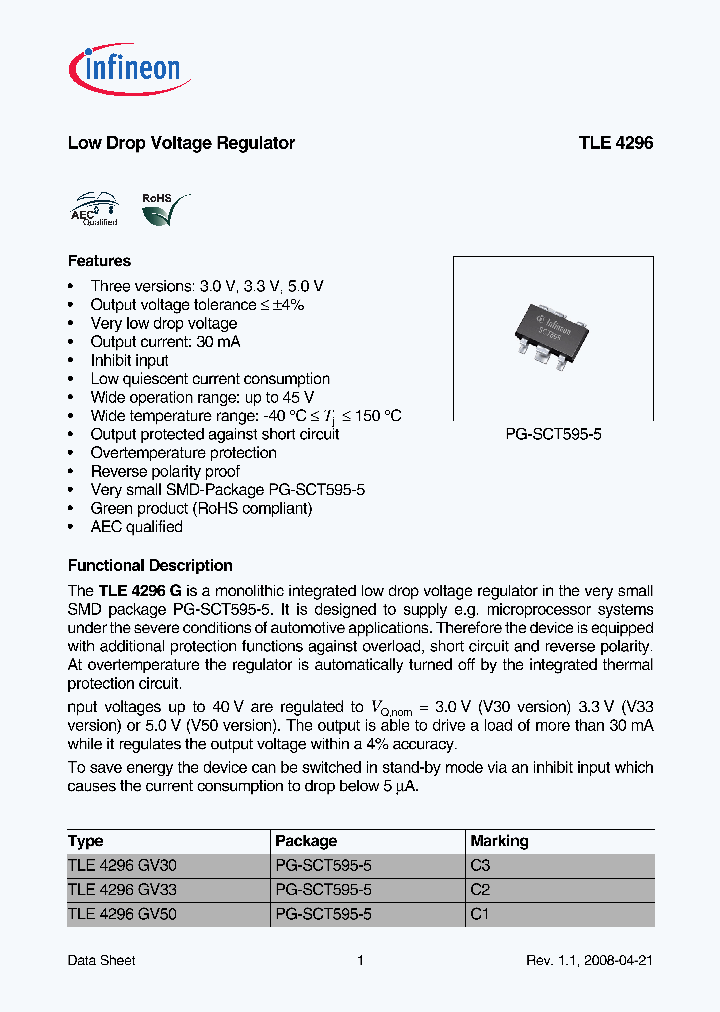 TLE4296GV30_4978868.PDF Datasheet