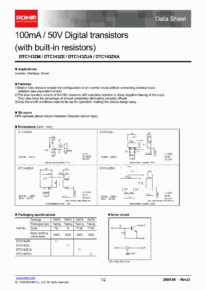 DTC143ZUA_4979348.PDF Datasheet