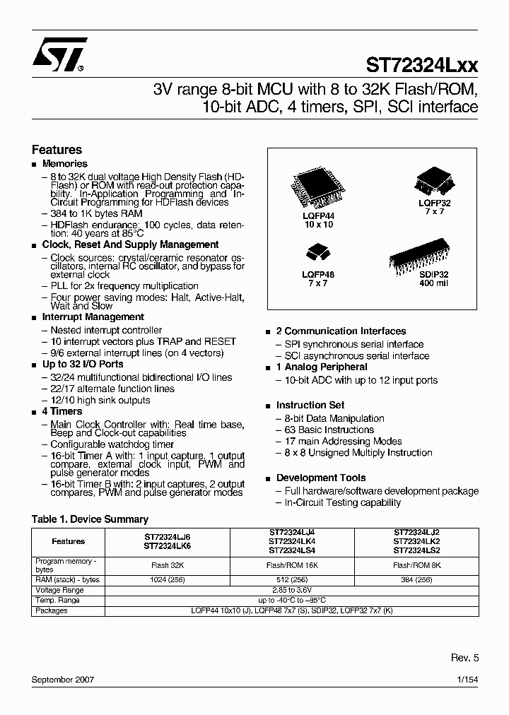 ST72F324LK6B5_4990018.PDF Datasheet