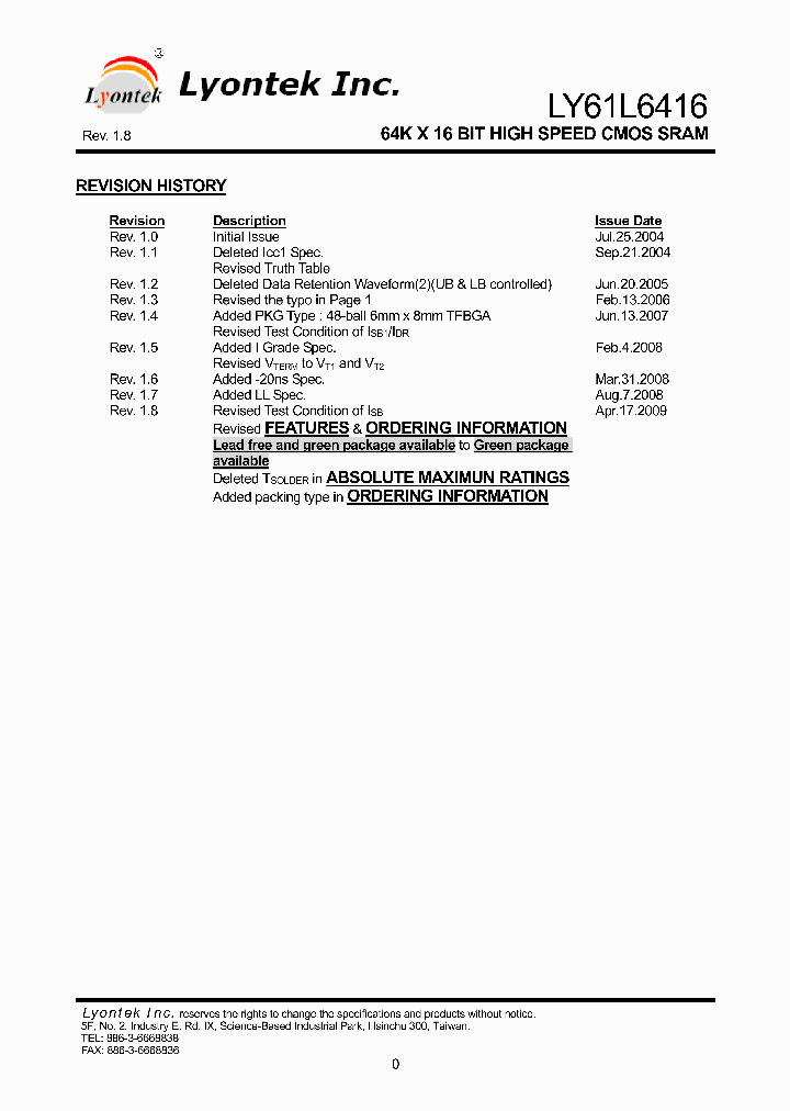 LY61L6416E_4992768.PDF Datasheet