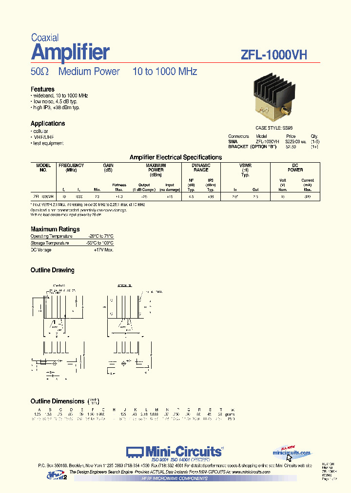 ZFL-1000VH_4997338.PDF Datasheet