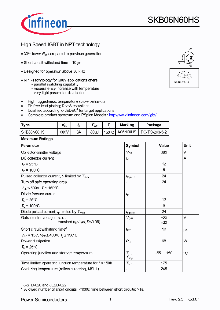 SKB06N60HS_5000950.PDF Datasheet