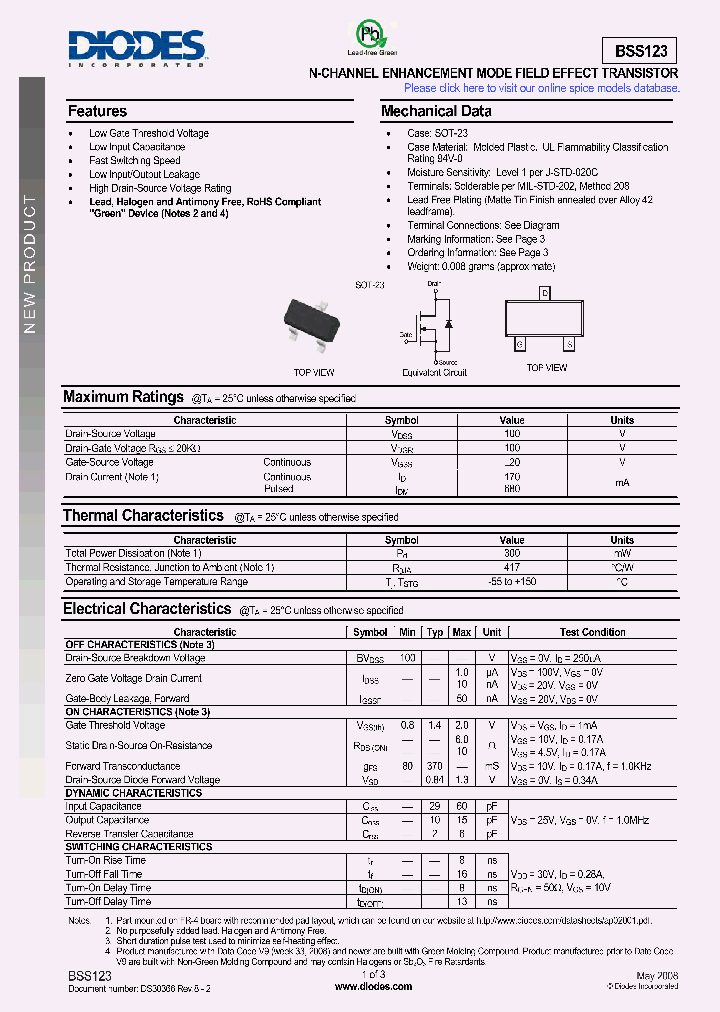 BSS123-7-F_5007199.PDF Datasheet