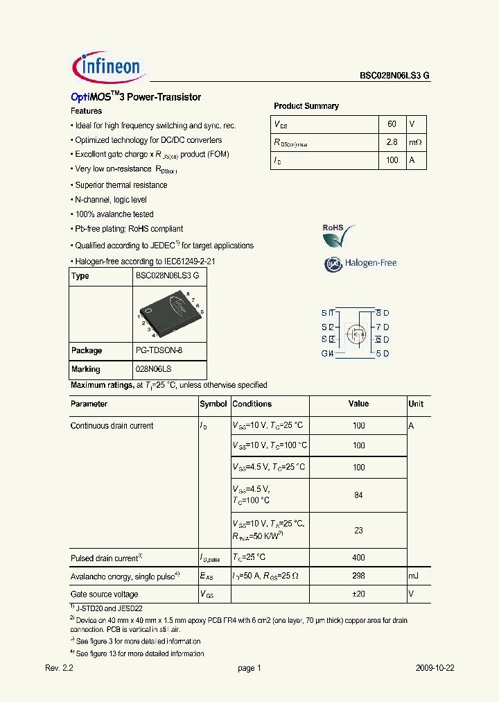 BSC028N06LS3G_5007410.PDF Datasheet