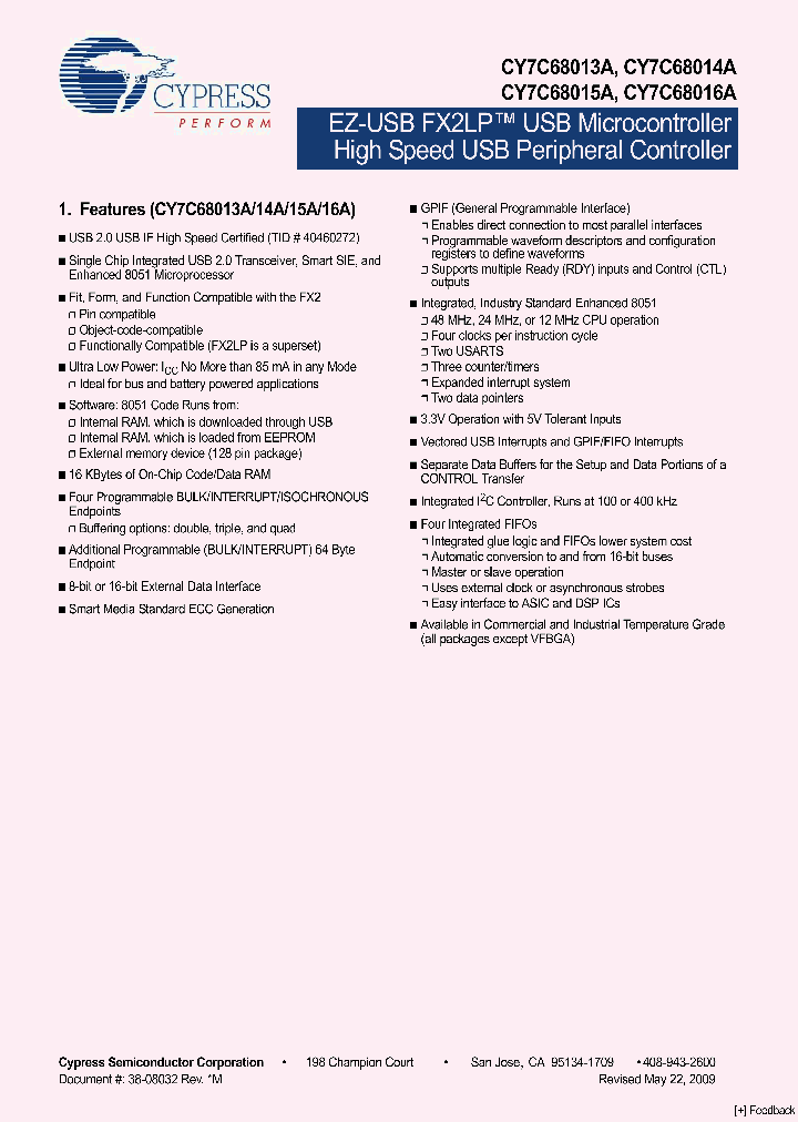 CY7C68016A-56LTXC_5010016.PDF Datasheet