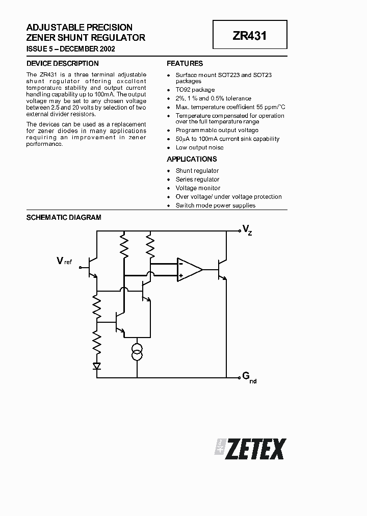ZR431_5010156.PDF Datasheet
