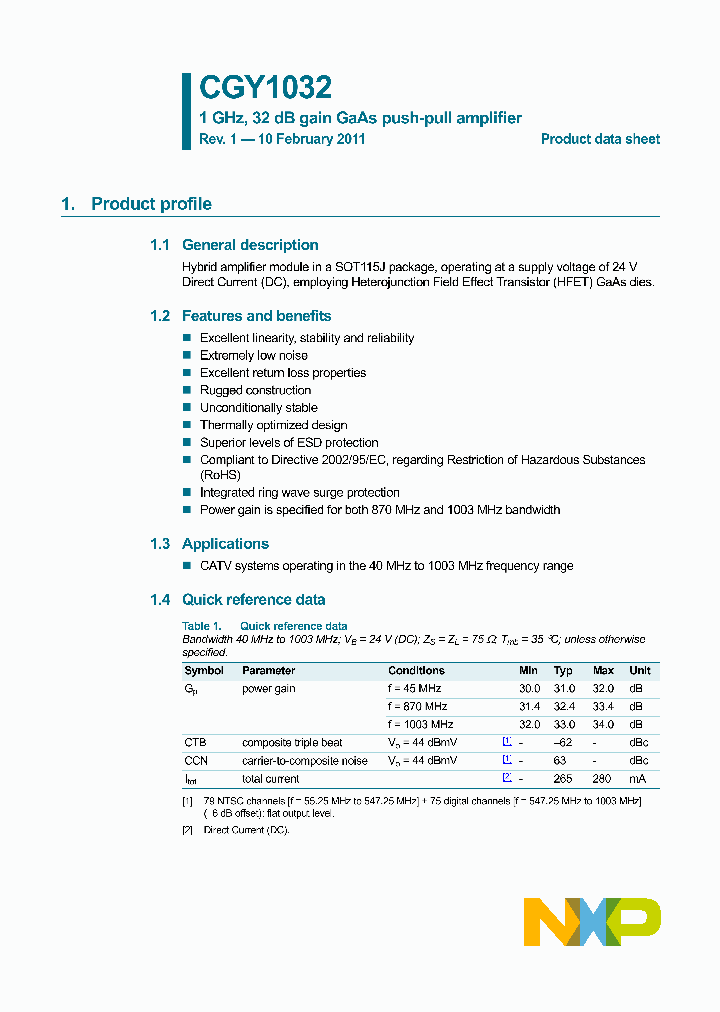 CGY1032_5015932.PDF Datasheet