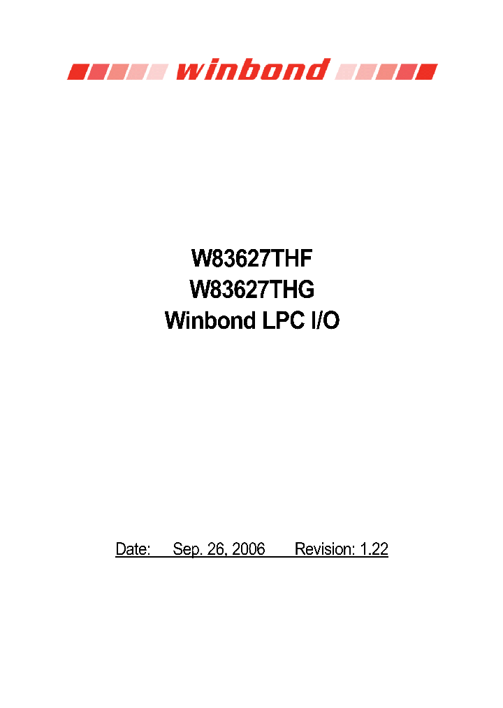 W83627THF_5016725.PDF Datasheet