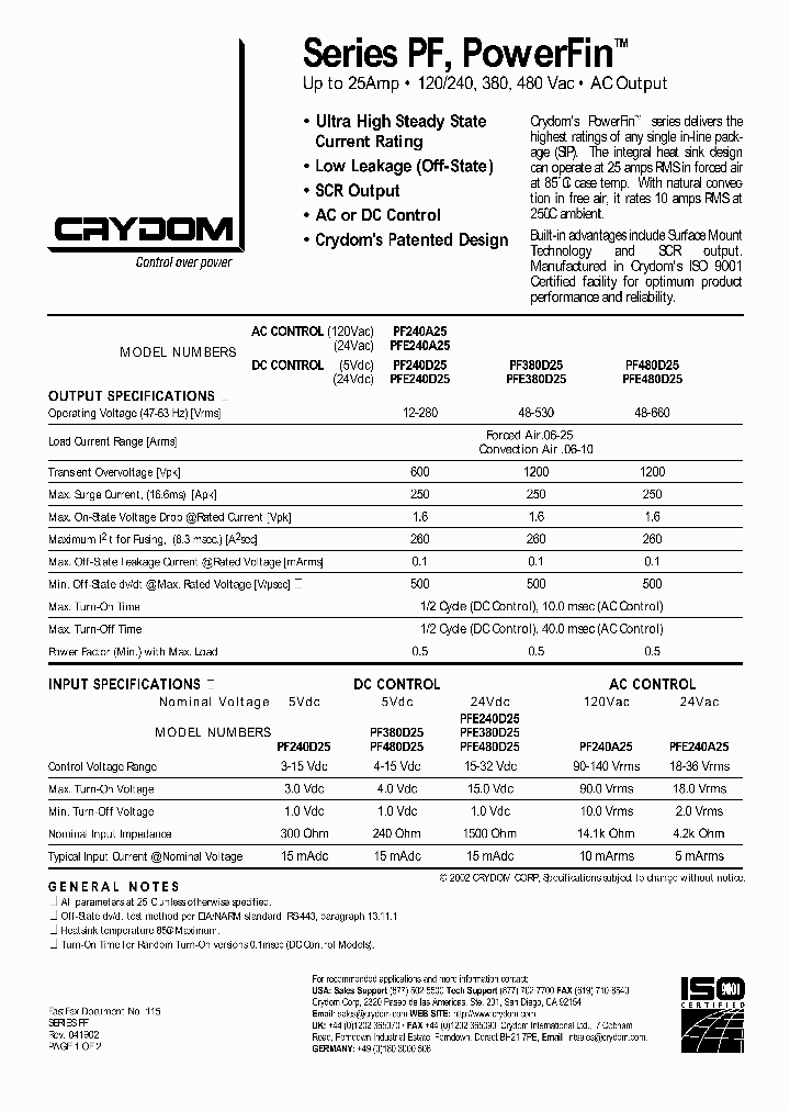 PF240D25_5017340.PDF Datasheet