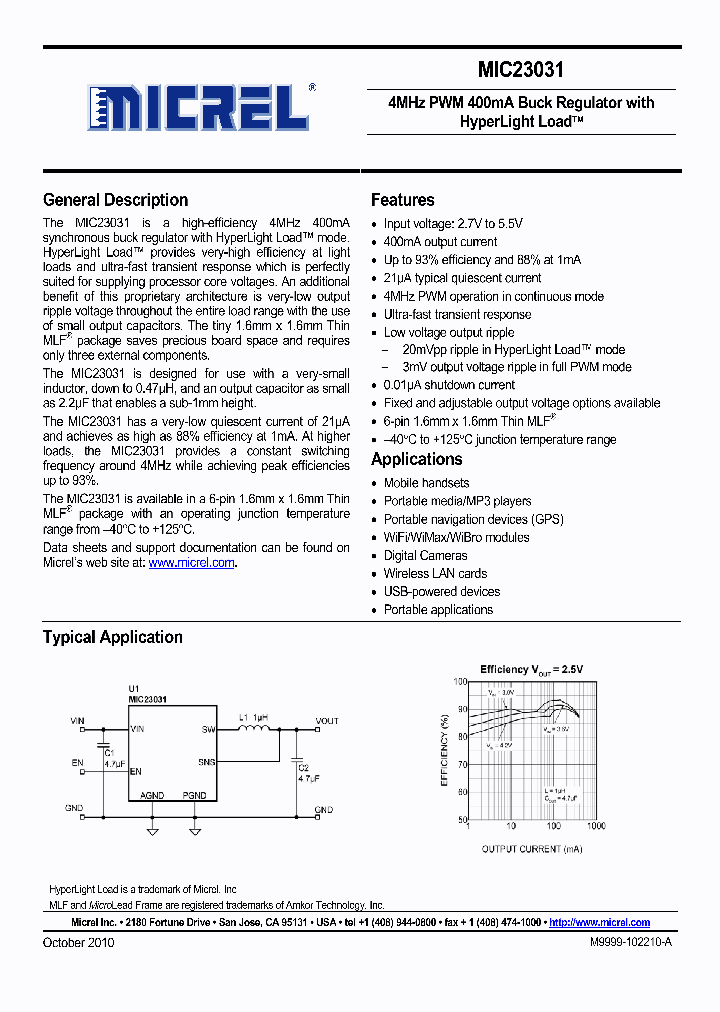 MIC23031-4YMT_5018049.PDF Datasheet