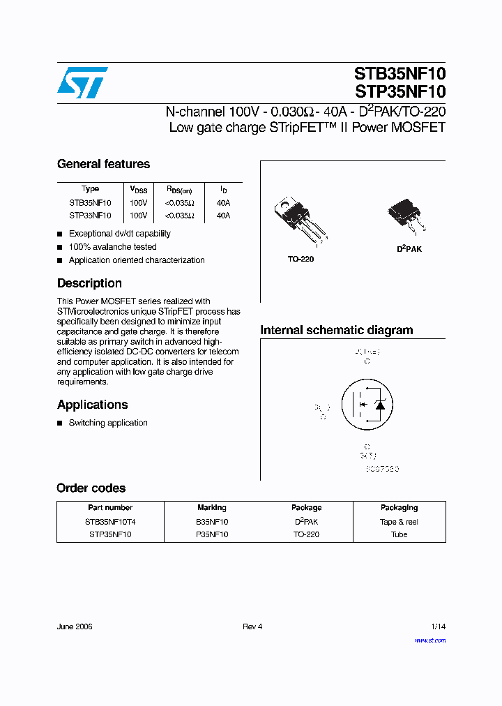 STB35NF10_5020574.PDF Datasheet