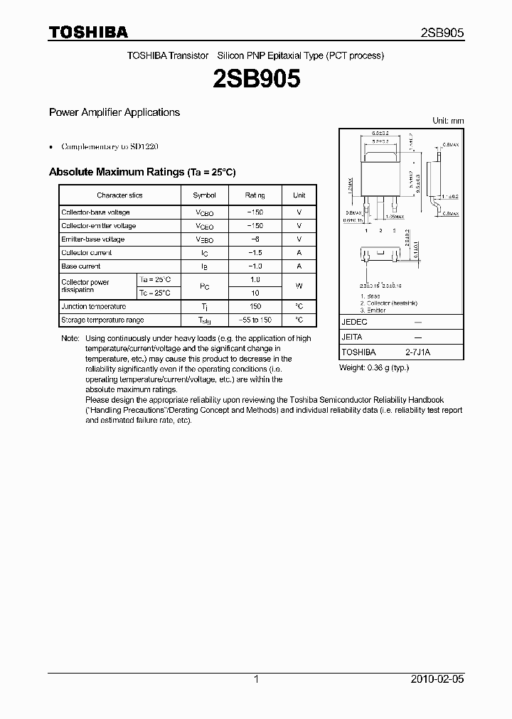 2SB90510_5021599.PDF Datasheet