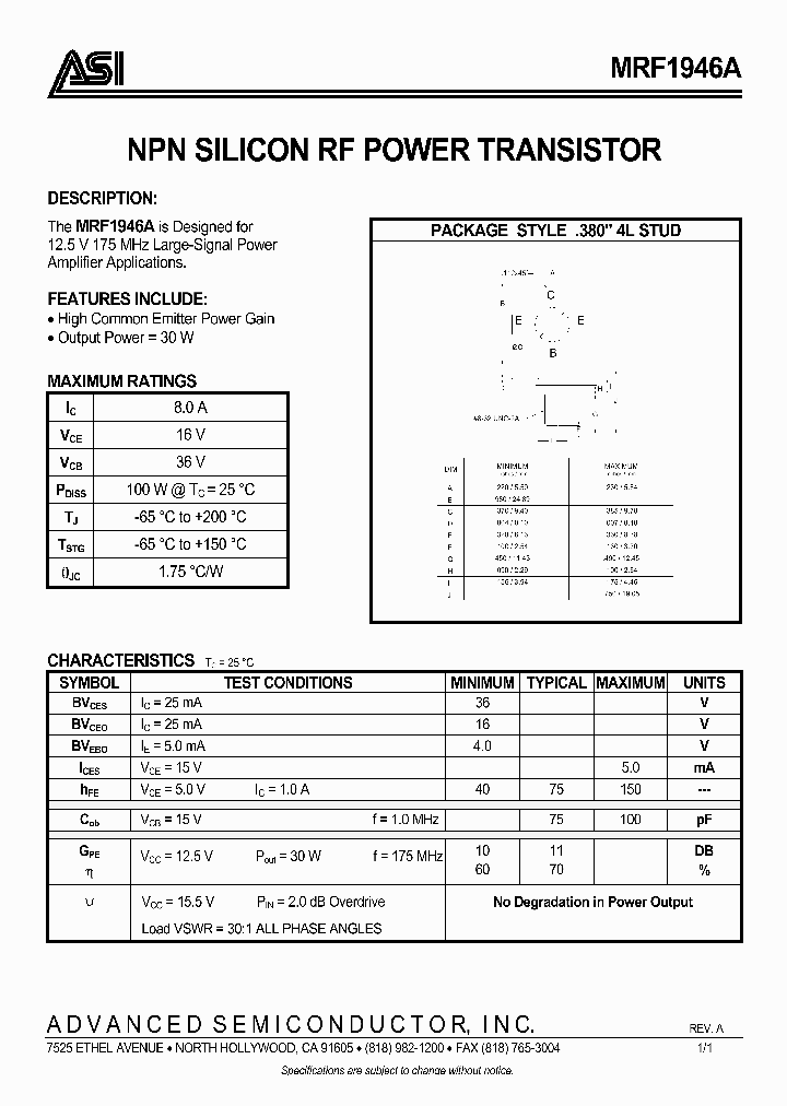 MRF1946A_5024312.PDF Datasheet