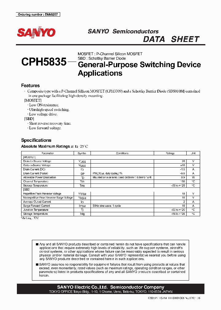 CPH5835_5024548.PDF Datasheet