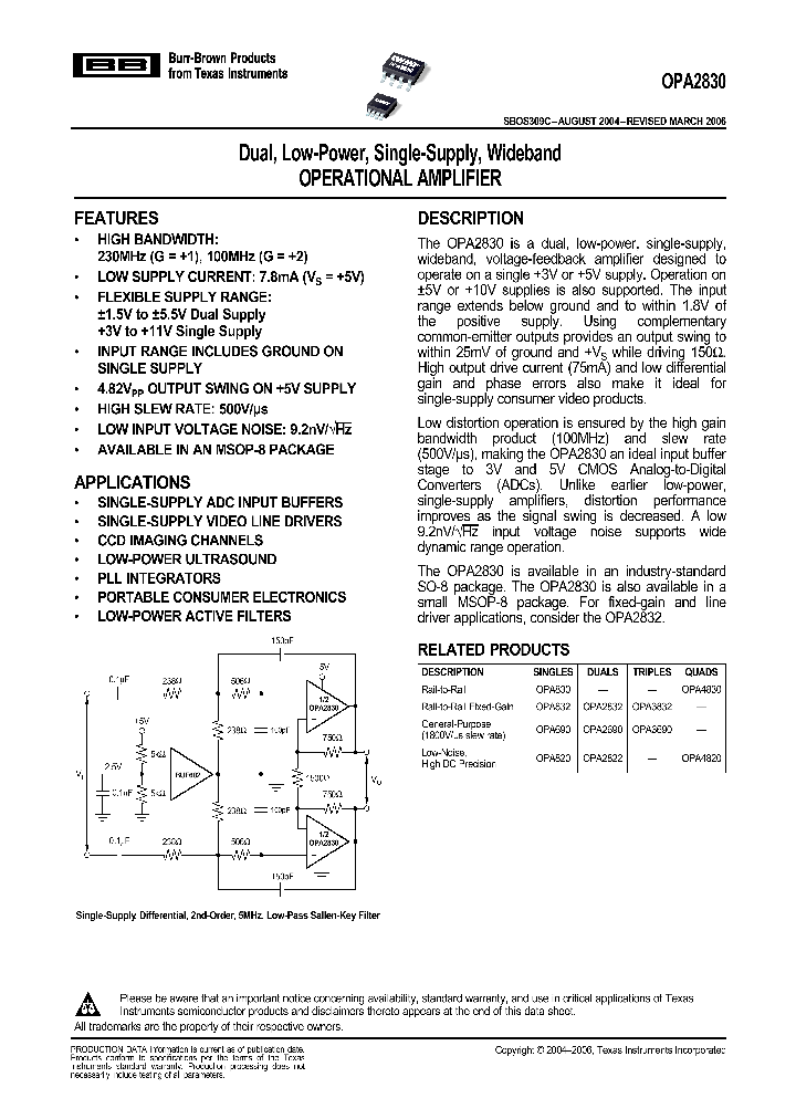 OPA2830_5024549.PDF Datasheet