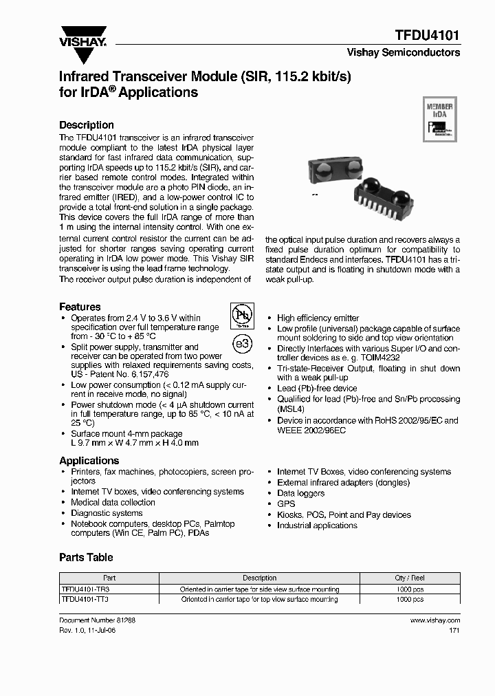 TFDU4101_5030360.PDF Datasheet