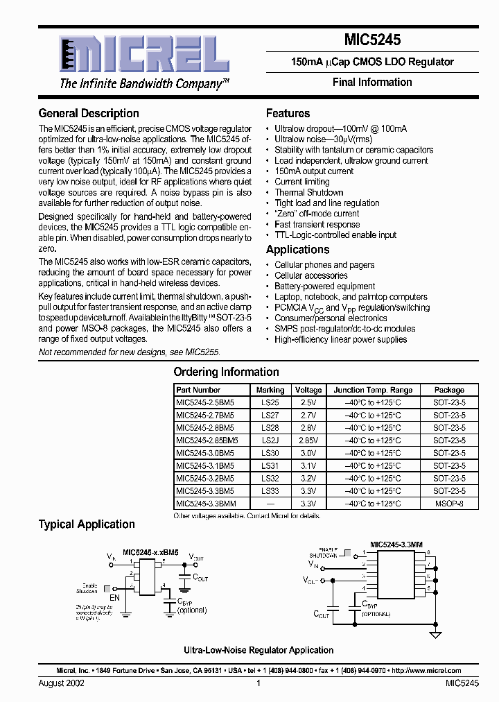 MIC5245-30BM5_5034153.PDF Datasheet