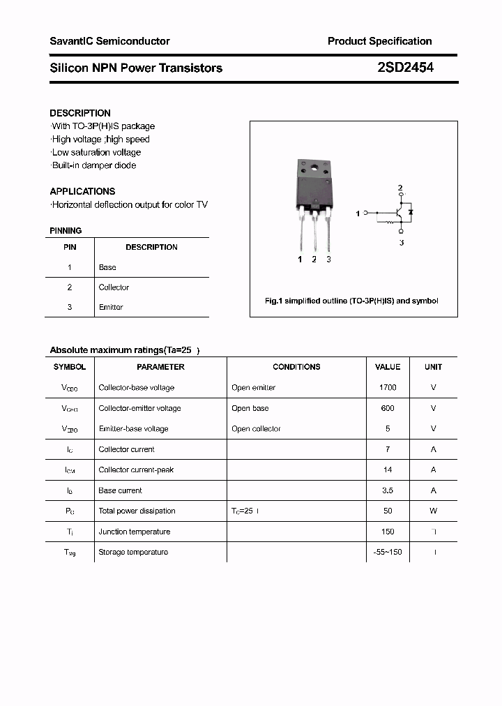 2SD2454_5035081.PDF Datasheet